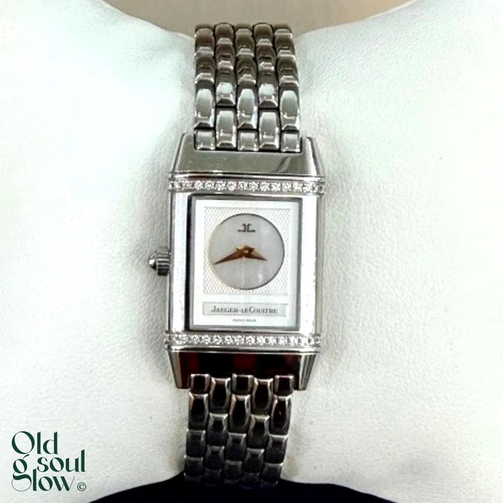 Jaeger-LeCoultre Reverso Duetto Ladies Steel Diamond Watch, Ref. 266.8.44, view 2