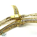 Vintage Cartier 18K Two-Tone Gold Diamond V Choker Necklace, 15”, view 4