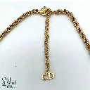 Gold-Tone Crystal Drop Statement Necklace by Christian Dior, view 3