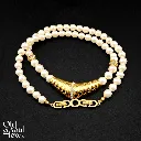 Pearl & Crystal Collar Necklace in Gold Tone by Christian Dior, view 2