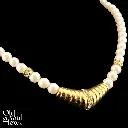 Pearl & Crystal Collar Necklace in Gold Tone by Christian Dior, view 3