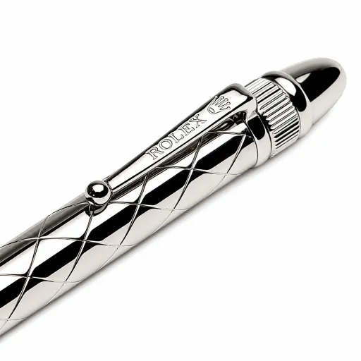 Rolex Vintage-Style Palladium Ballpoint Pen, New in Box, view 2