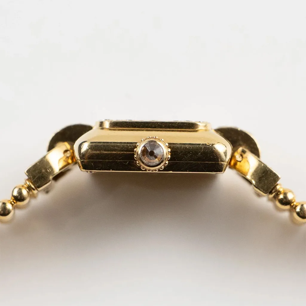 Cartier 18K Gold Cushion Watch with Diamond Bezel, view 3
