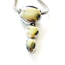 Grossé Rhodium Y-Necklace with Blue Pavé, view 3
