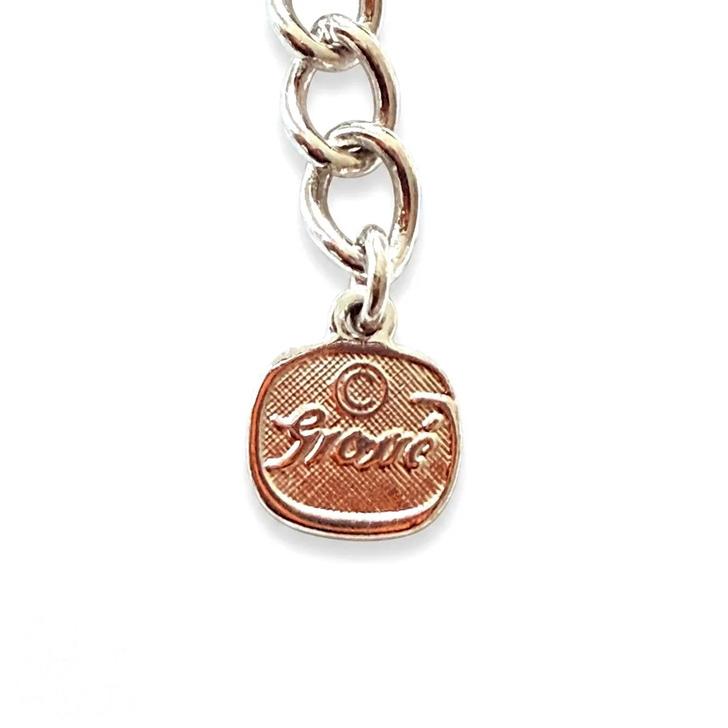 Grossé Rhodium Y-Necklace with Blue Pavé, view 4