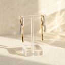 Gold Crystal Knot Drop Earrings, view 3