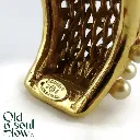Chanel Vintage Braided Pearl Wide Cuff Bracelet, view 2