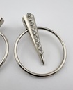 Gianni Versace Vintage 1980s Geometric Clip-On Earrings, Silver Tone, view 2