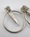 Gianni Versace Vintage 1980s Geometric Clip-On Earrings, Silver Tone, view 4