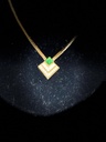Christian Dior Vintage Green Glass and Rhinestone Necklace and Clip-On Earrings Set, view 3