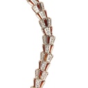 Vintage-Inspired Crystal Snake Necklace and Earrings Set with Deep Red Teardrop Stones, Gold Tone, view 3
