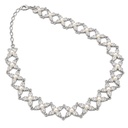 Swarovski Vintage 1990s Faux Pearl and Crystal Flower Choker, Rhodium Plated, view 3