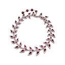 Vintage Pink and Red Rhinestone Collar Necklace, Attributed to Roger Scemama for Christian Dior, view 2