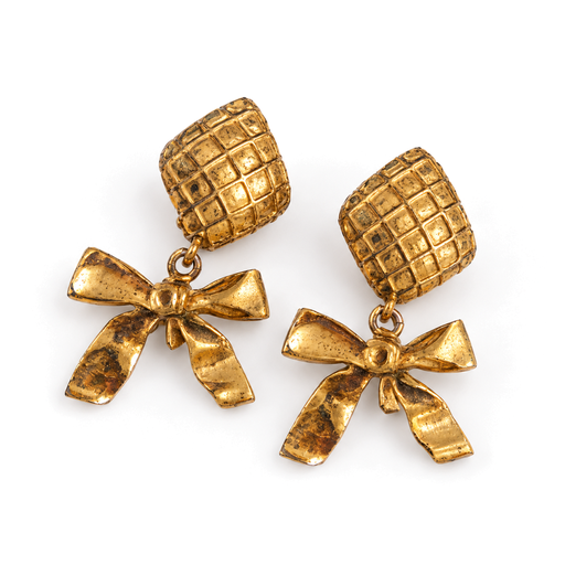 Chanel Vintage Bow Clip-On Earrings, view 2