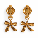Chanel Vintage Bow Clip-On Earrings, view 3