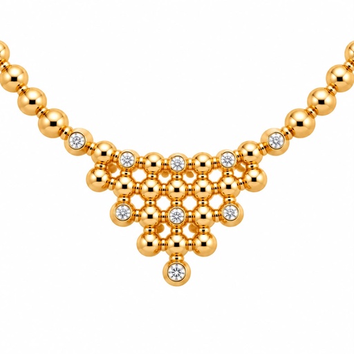 Christian Dior Vintage Crystal Bib Necklace, Gold Tone, view 2
