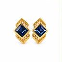 Christian Dior Vintage Blue Stone Necklace and Clip-On Earrings Set, Gold Tone, view 2