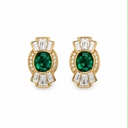 Givenchy Vintage Green Crystal and Baguette Necklace and Earrings Set, Gold Plated, view 3