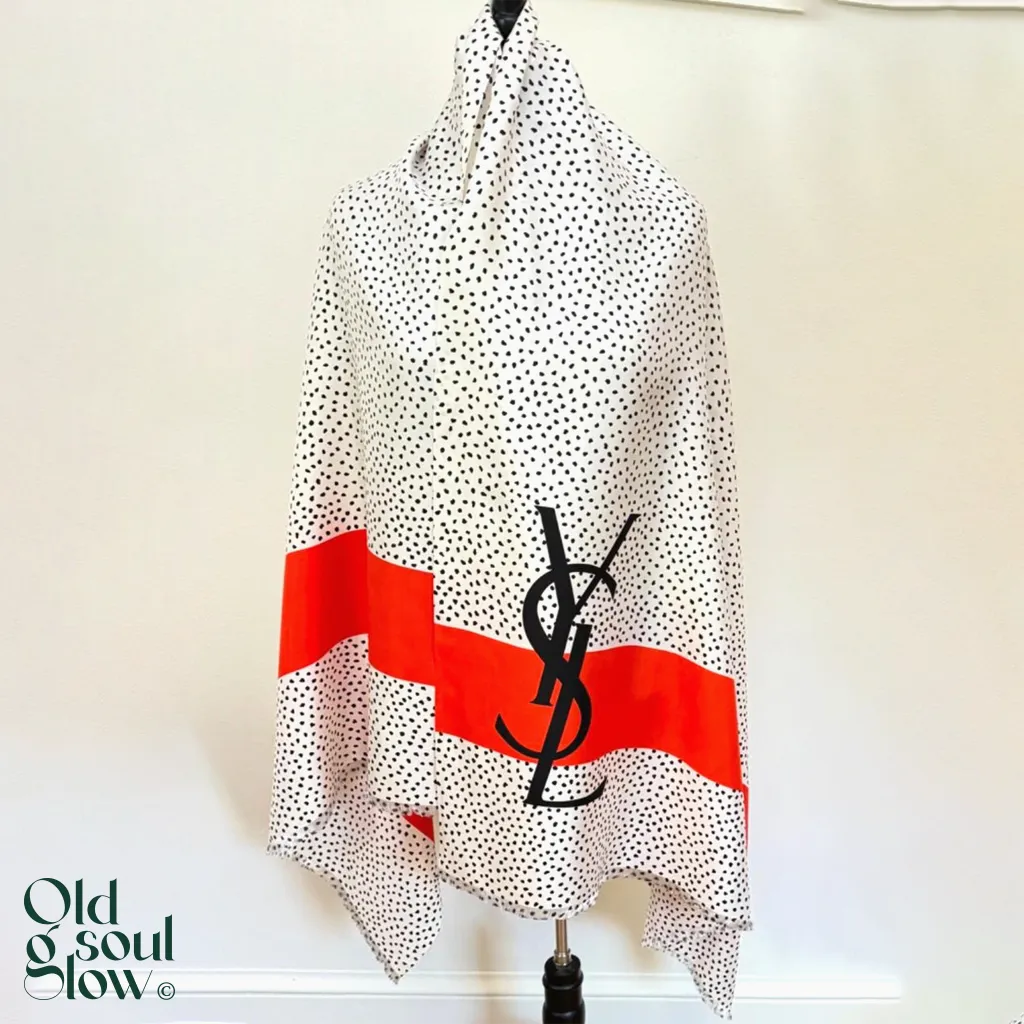 Yves Saint Laurent Vintage Leopard Print Silk Shawl, view 2