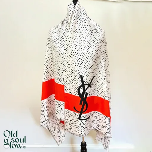 Yves Saint Laurent Vintage Leopard Print Silk Shawl, view 2