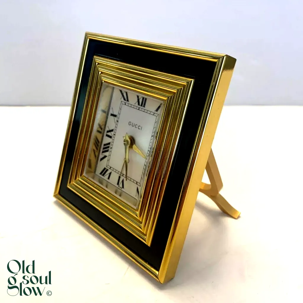 Gucci Vintage 8 Day Mechanical Desk Clock, view 2