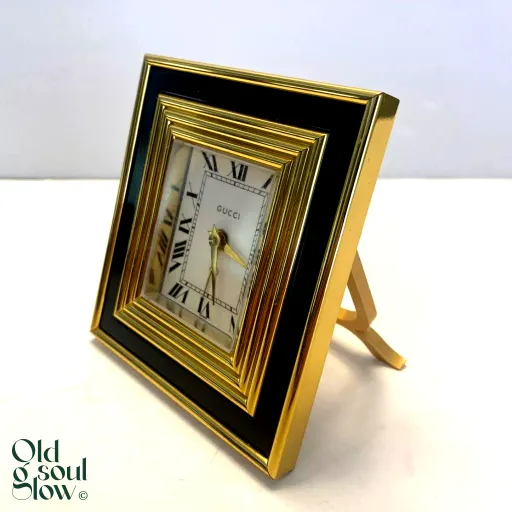 Gucci Vintage 8 Day Mechanical Desk Clock, view 2