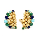 Christian Dior Crescent Cabochon Runway Earrings