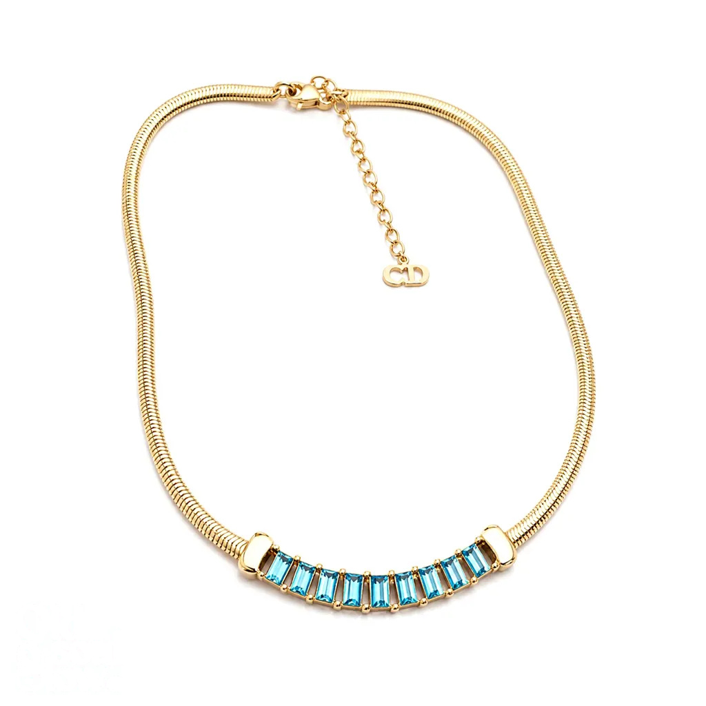 Christian Dior Blue Crystal Necklace