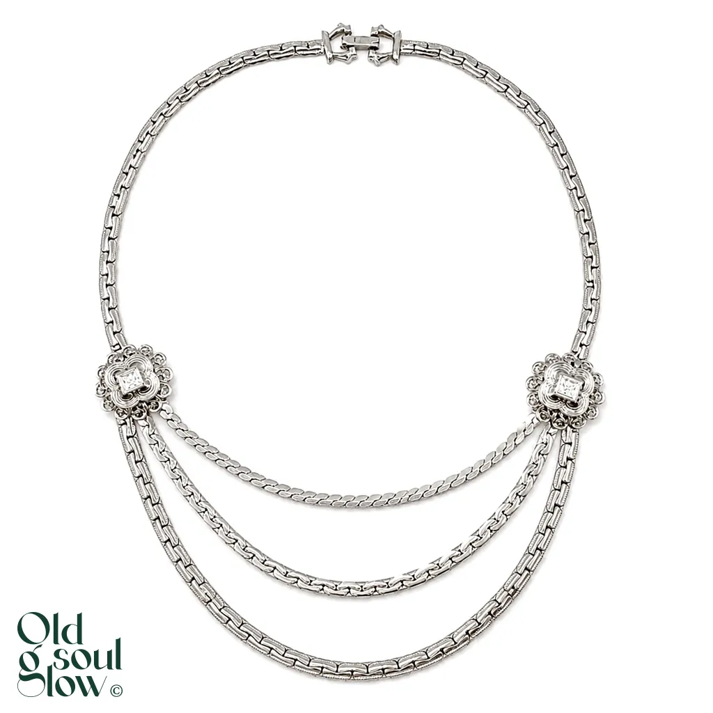 Triple-Swag Chain Necklace, Attributed to Dior