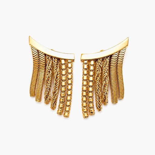 Dior Chain Fringe Earrings by Henkel & Grossé