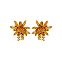Chanel Layered Flower Statement Earrings