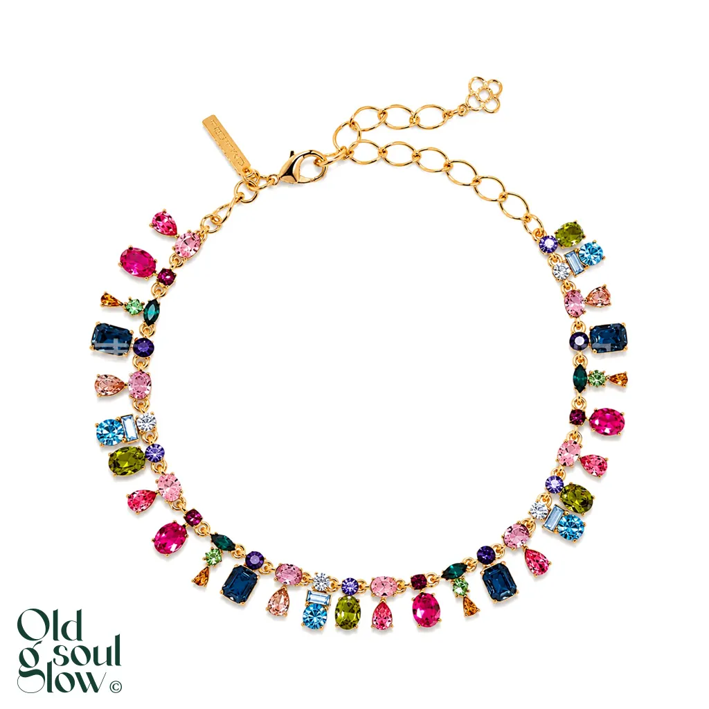 Multicolour Crystal Statement Necklace