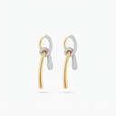 Gold Crystal Knot Drop Earrings