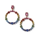 Oscar de la Renta Multicolour Crystal Hoop Drop Earrings, Gold Plated