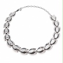 Renoir Sauteur Vintage Modernist Tulip Link Necklace, Sterling Silver