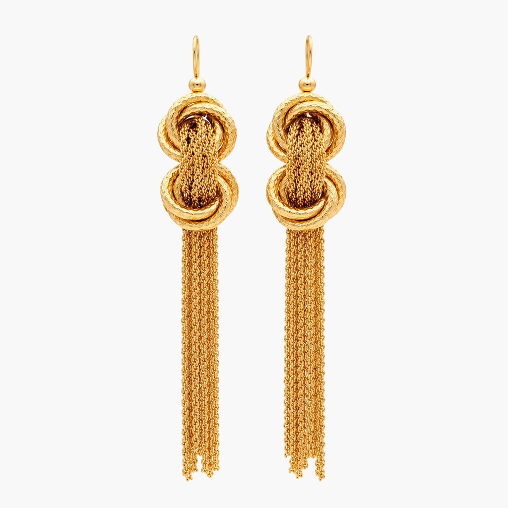 Vintage-Inspired Opera Tassel Knot Long Earrings by My Little Vendome