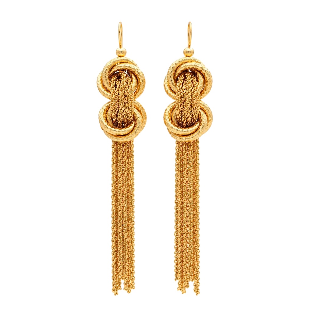 Vintage-Inspired Opera Tassel Knot Long Earrings by My Little Vendome