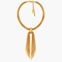 Monet Vintage 1960s Gold-Tone Waterfall Tassel Statement Necklace