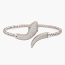 Serpent Pavé Sterling Silver Cuff Bracelet