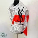 Yves Saint Laurent Vintage Leopard Print Silk Shawl