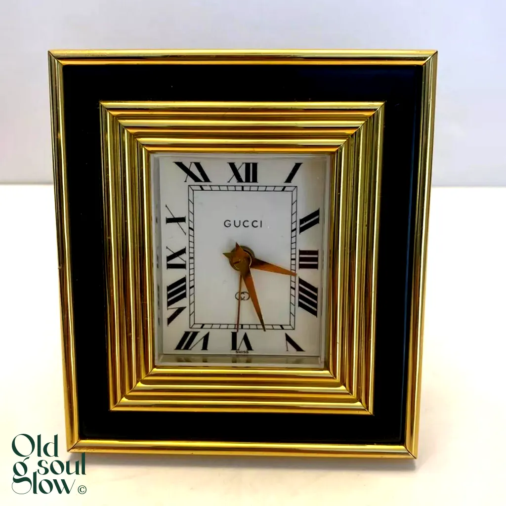 Gucci Vintage 8 Day Mechanical Desk Clock