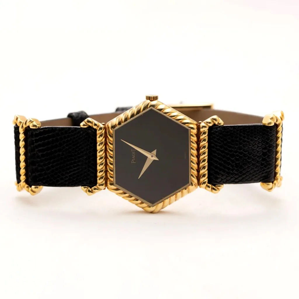 Piaget Vintage Hexagonal 18K Yellow Gold Watch