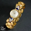 Patek Philippe Vintage 18K Gold Diamond and Sapphire Bracelet Watch