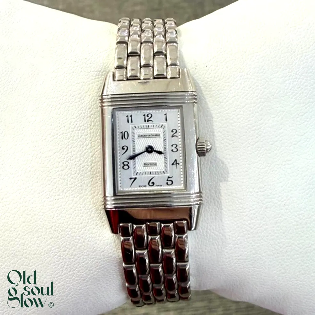Jaeger-LeCoultre Reverso Duetto Ladies Steel Diamond WatchRef. 266.8.44