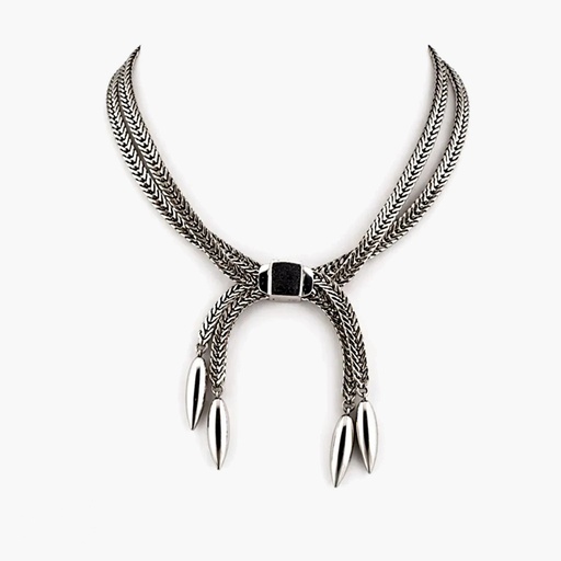 VTG Monet Silver Torpedo Dangle Choker