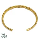 Vintage Charriol Two-Tone Gold & Stainless Steel Double Cable Choker Necklace