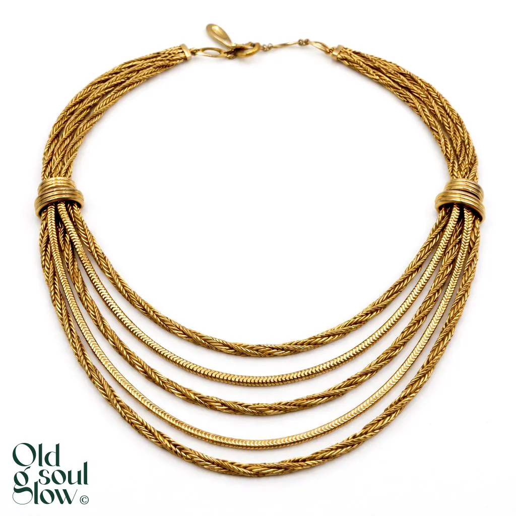 Dior Grosse 1958 Gold-Plated Multi-Chain Necklace