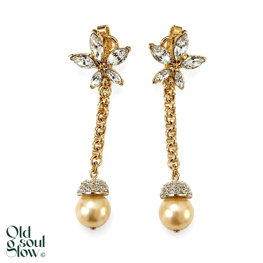 Nina Ricci Vintage Clip-On Drop Earrings