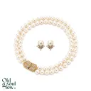Christian Dior Vintage Double Pearl Strand Set