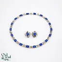 Vintage Christian Dior Germany Sapphire Blue Crystal Set